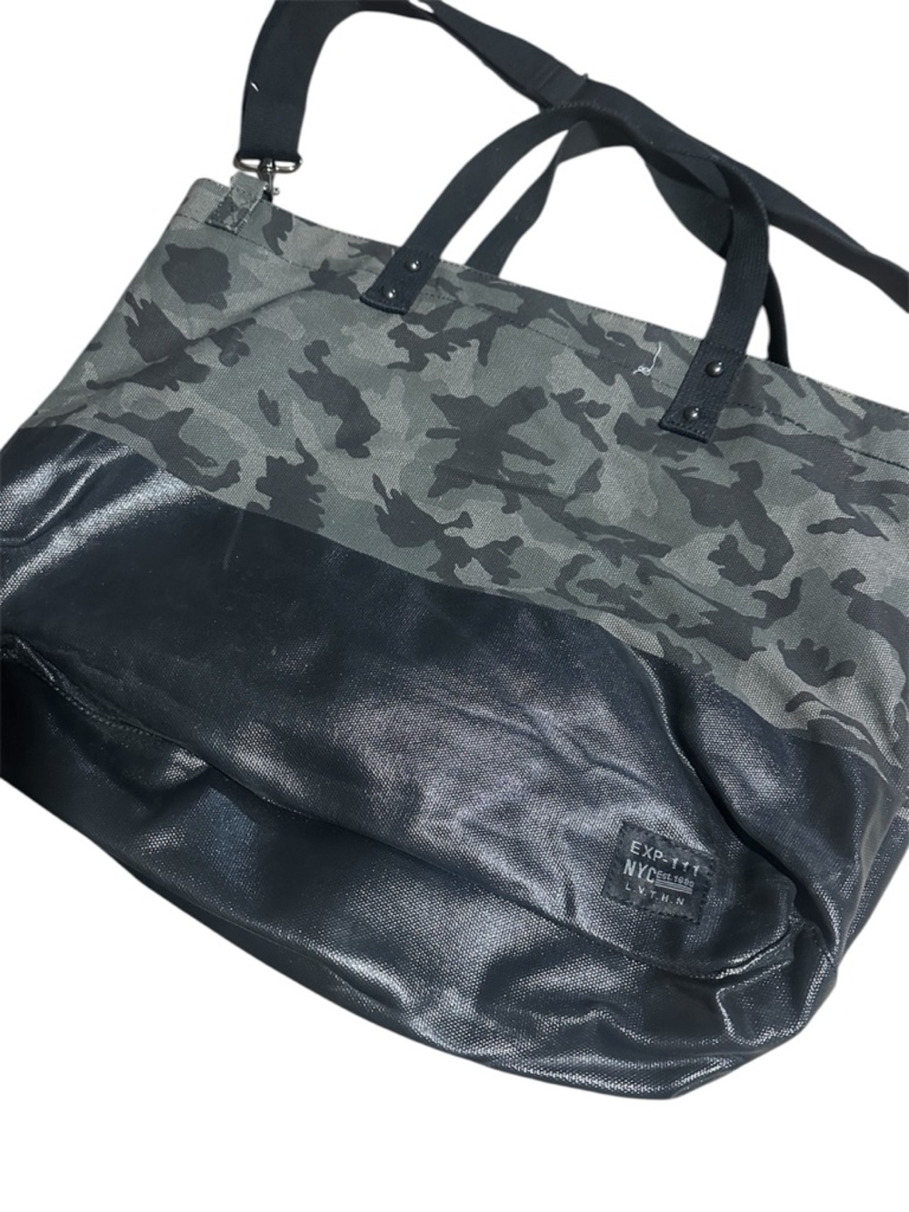 Express vintage Camoflauge canvas tote bag